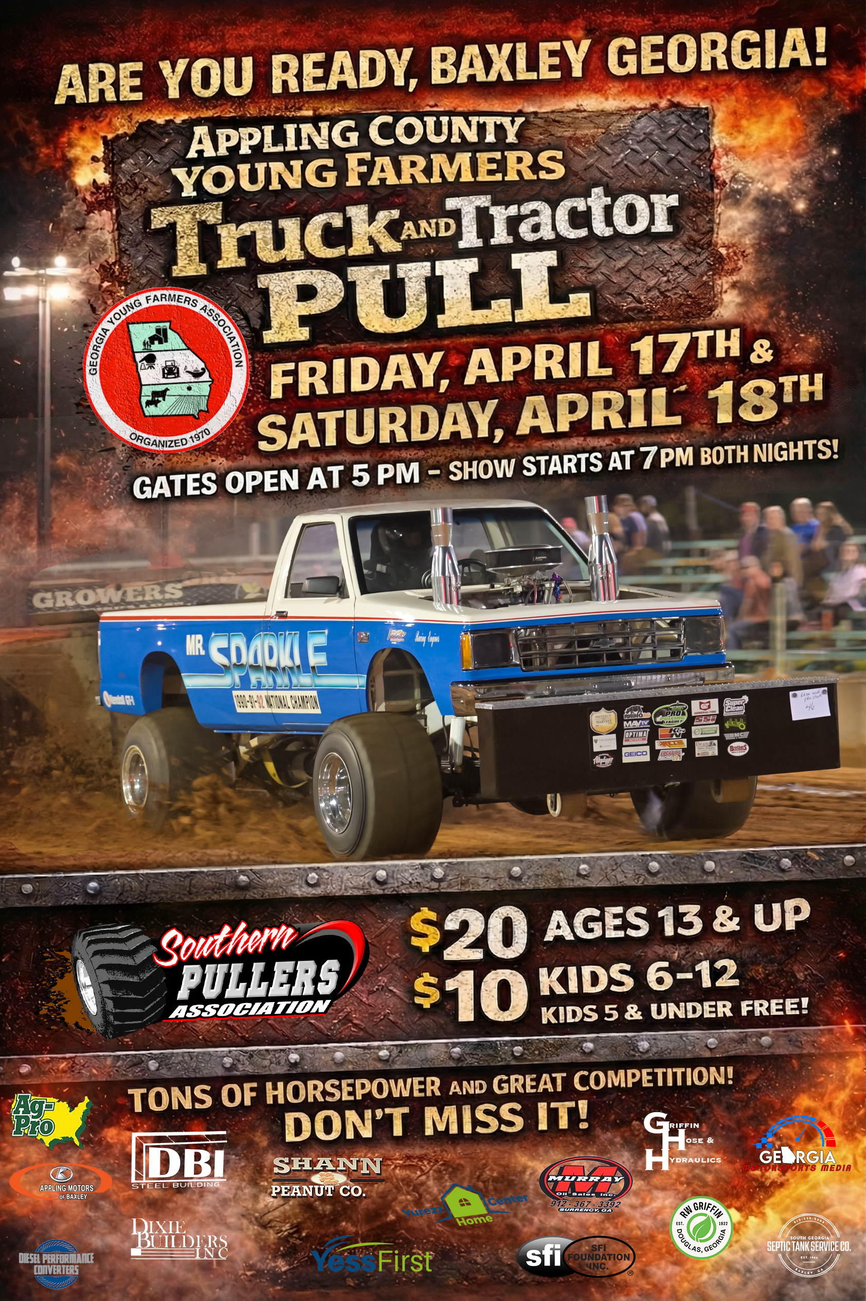 Appling County Young Farmers Truck & Tractor Pull 2026 Flyer