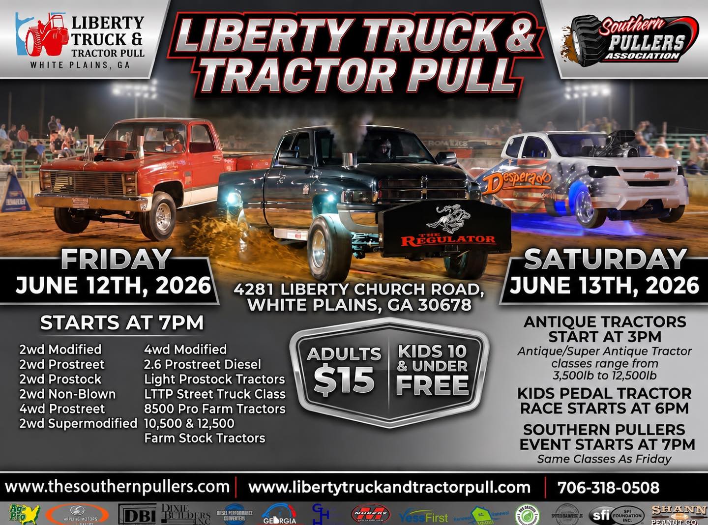 Liberty Truck and Tractor Pull June 12-13 2026 Flyer